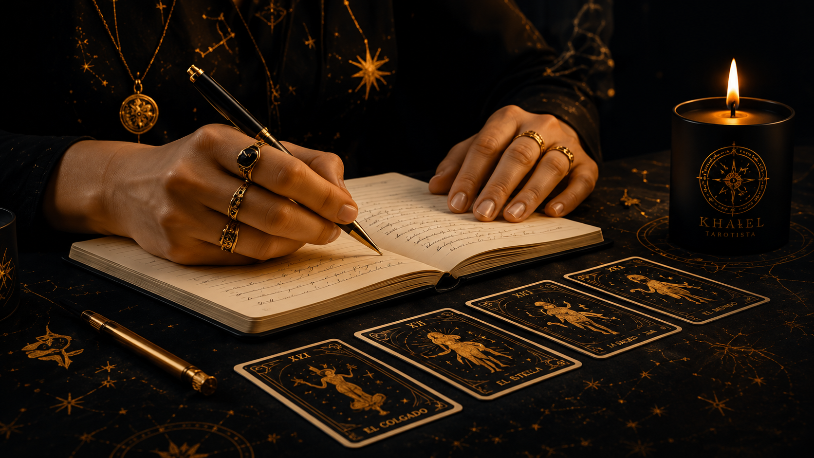 Khael preparando una lectura